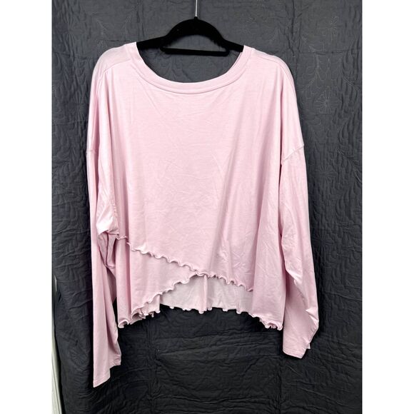 Tek Gear Lettuce-Edge Cross-Back Top Sortswear Loungewear Casual Chic SZ 4X:NWOT - Picture 5 of 11